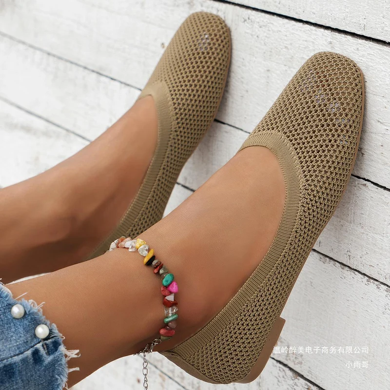 Damen Atmungsaktive Ballerinas mit modernem Lochdesign