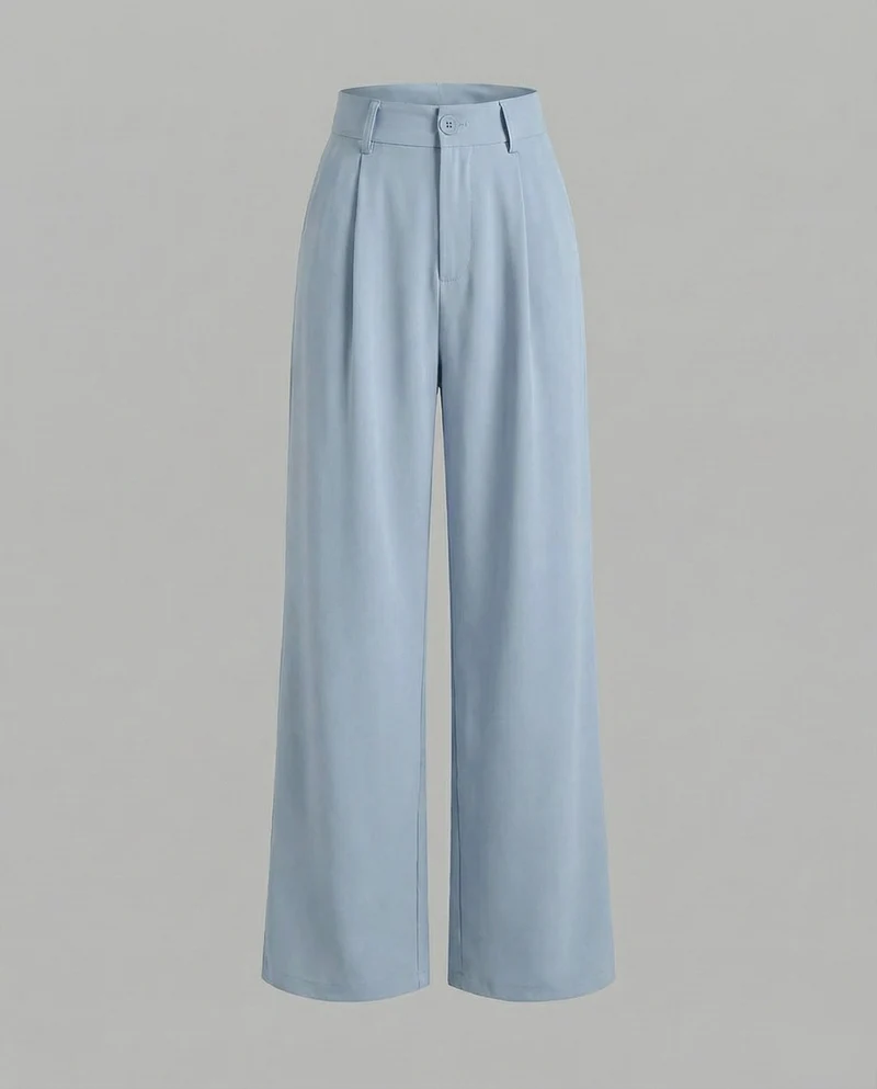 Damen nan Bundfaltenhose im weiten Palazzo-Schnitt mit hoher Taille und Bügelfalte - Arvani