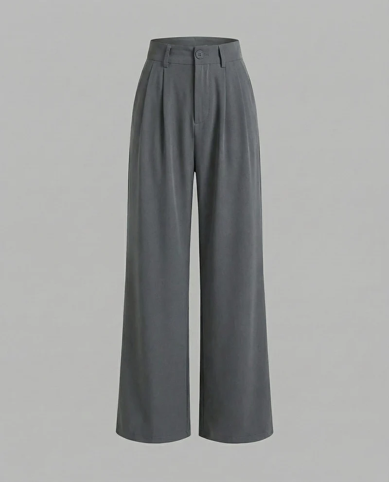 Damen nan Bundfaltenhose im weiten Palazzo-Schnitt mit hoher Taille und Bügelfalte - Arvani