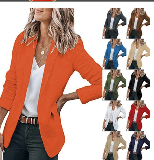 Damen komfortable Blazerjacke mit strukturiertem Design und eleganten Akzenten