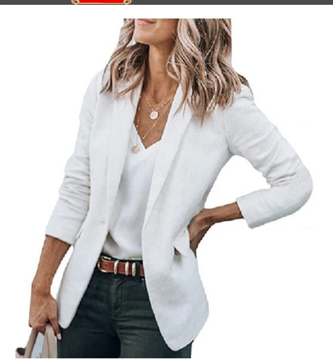 Damen komfortable Blazerjacke mit strukturiertem Design und eleganten Akzenten