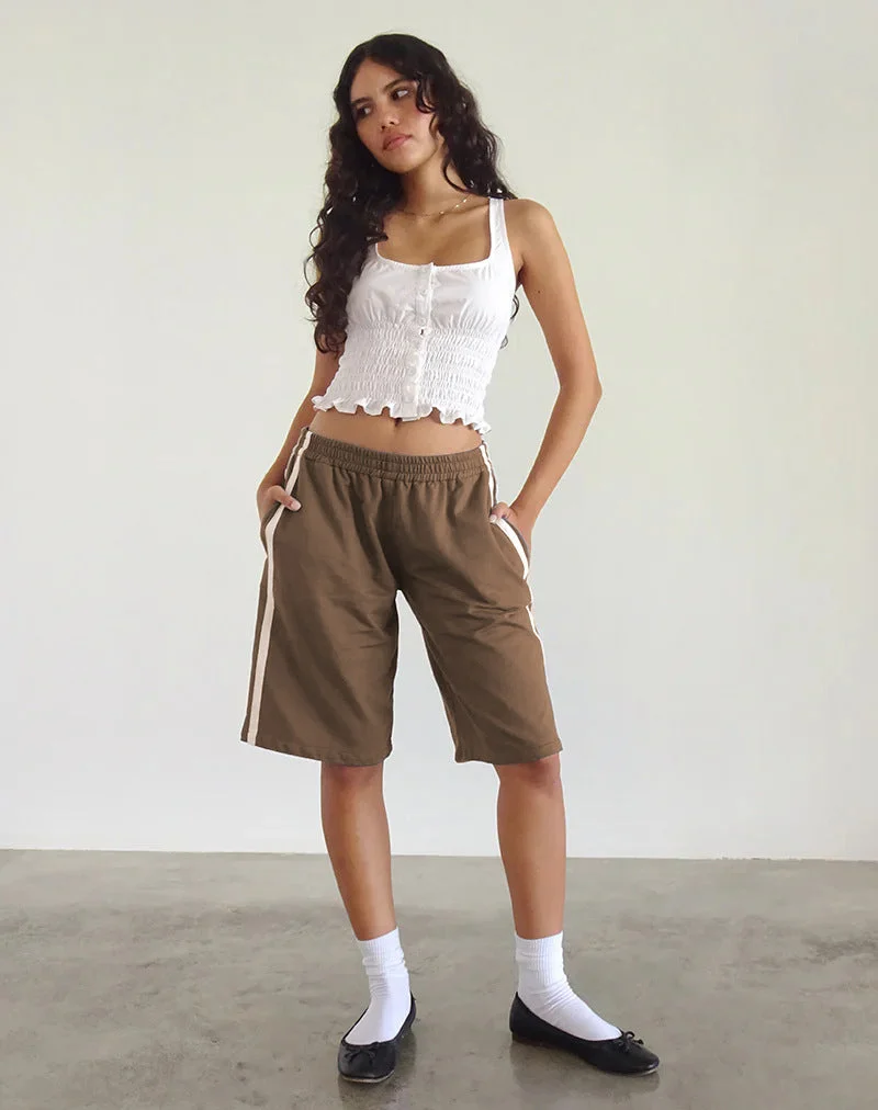 Damen lässige Sport-Bermudashorts mit seitlichen Streifen Nord Taschen