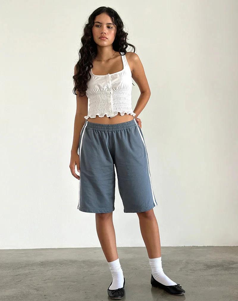 Damen lässige Sport-Bermudashorts mit seitlichen Streifen Nord Taschen