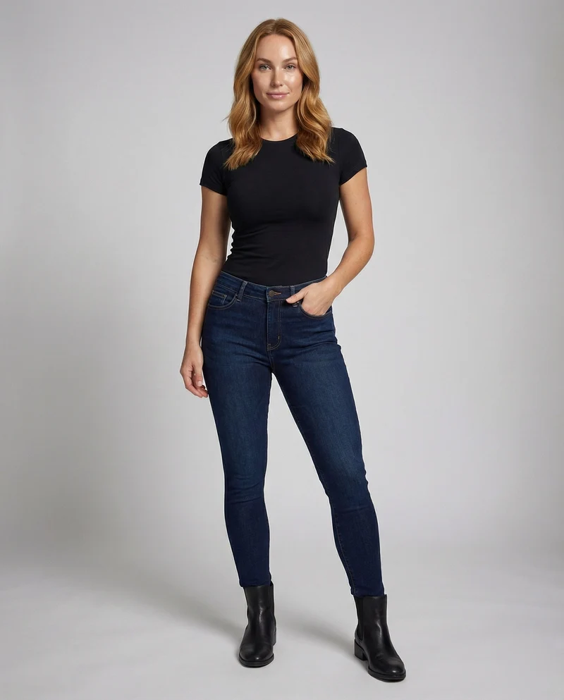 Damen Schmale Microstretch MischgewNord Taschene Kurzarmshirt