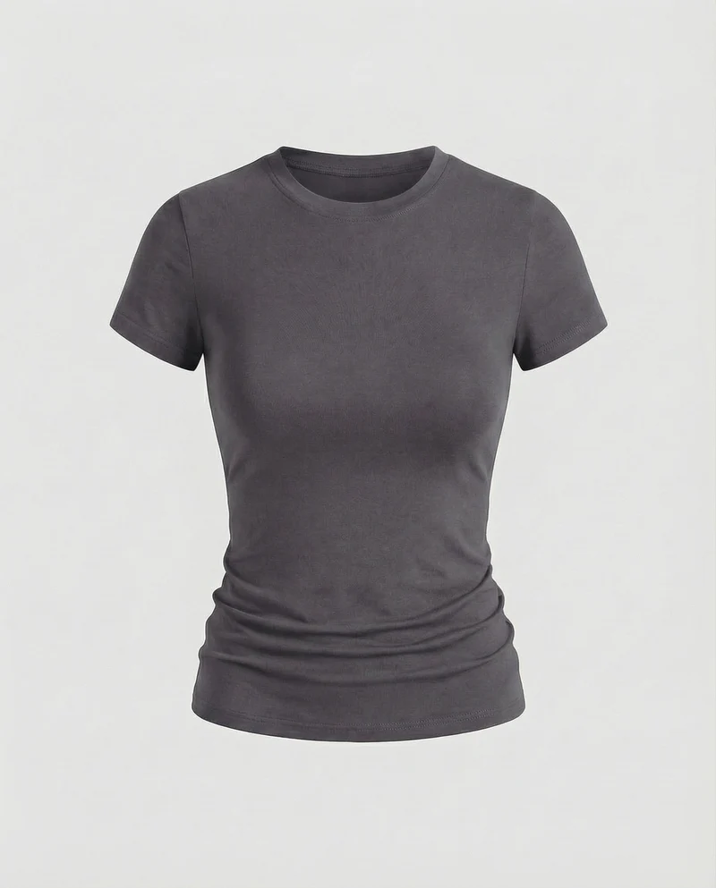 Damen Schmale Microstretch MischgewNord Taschene Kurzarmshirt