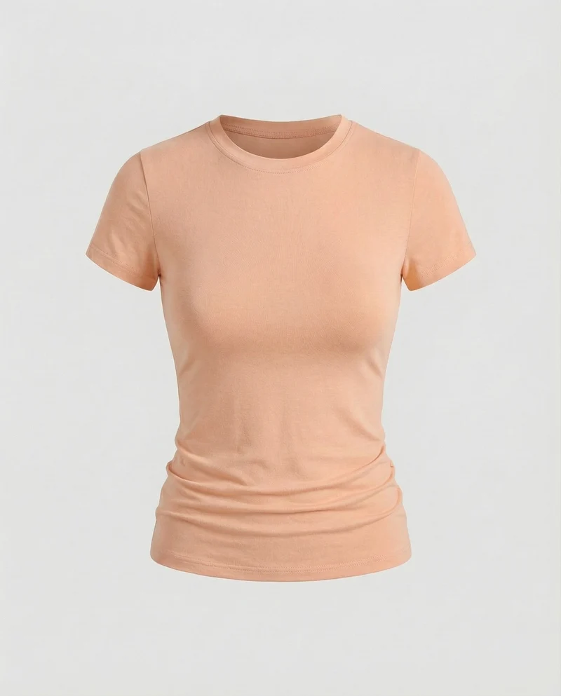 Damen Schmale Microstretch MischgewNord Taschene Kurzarmshirt