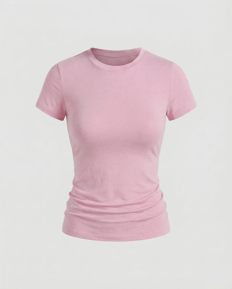 Damen Schmale Microstretch MischgewNord Taschene Kurzarmshirt