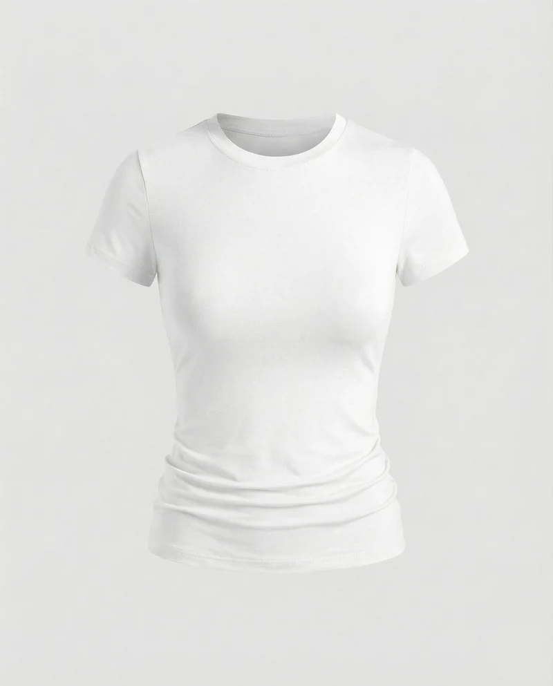 Damen Schmale Microstretch MischgewNord Taschene Kurzarmshirt