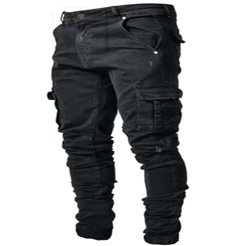 Herren Cargo-Jeans mit modischen Seitentaschen und lässigem Schnitt