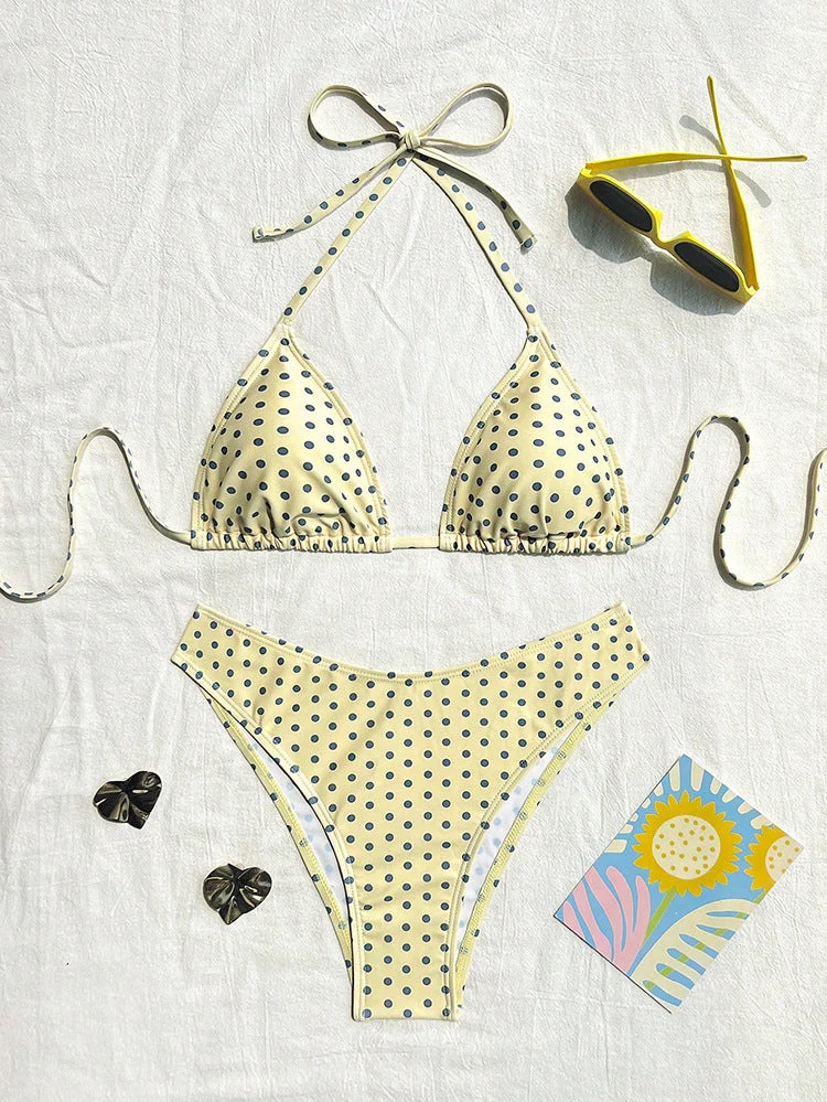 Damen Triangel-Bikini mit klassischen Punkten Nord Taschen