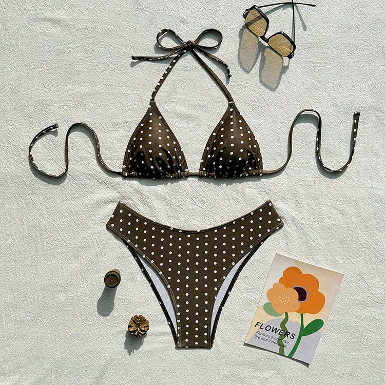 Damen Triangel-Bikini mit klassischen Punkten Nord Taschen