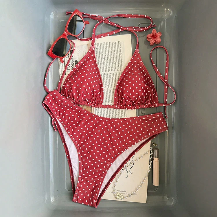 Damen Triangel-Bikini mit klassischen Punkten Nord Taschen