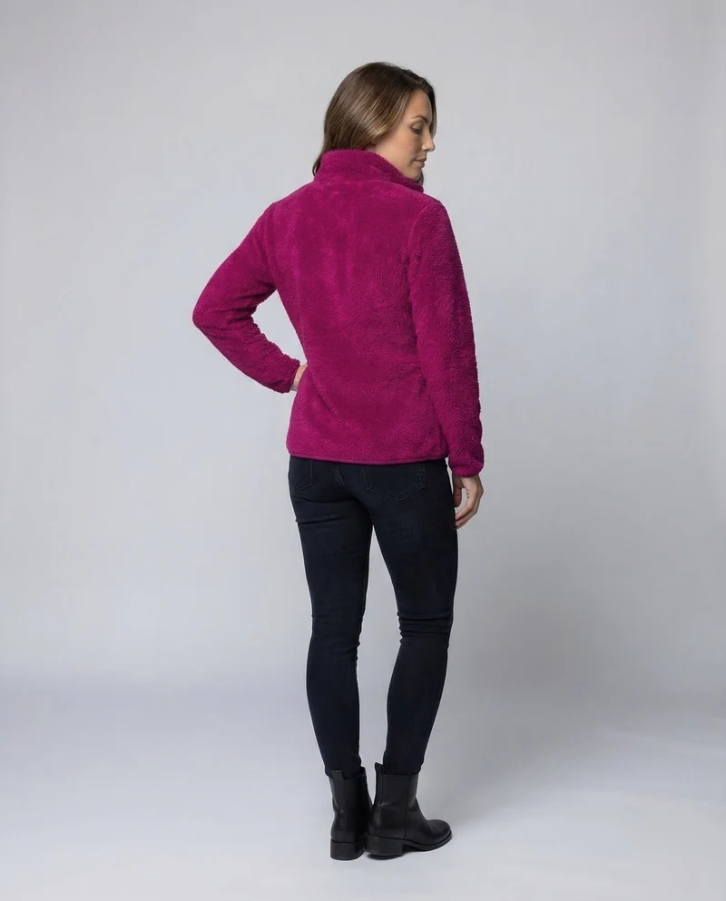 Damen Flauschige Plüsch-Fleecejacke