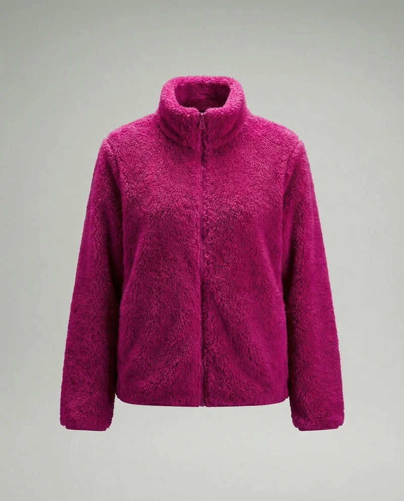 Damen Flauschige Plüsch-Fleecejacke