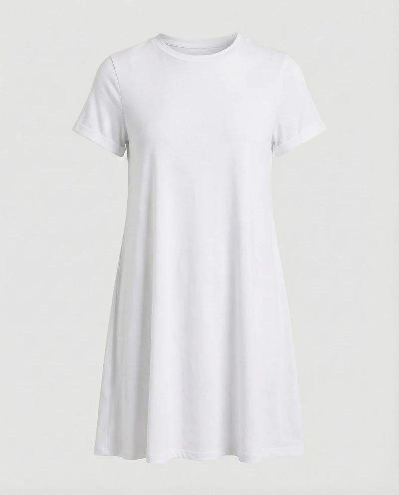 Damen lässiges A-Linien-T-Shirtkleid