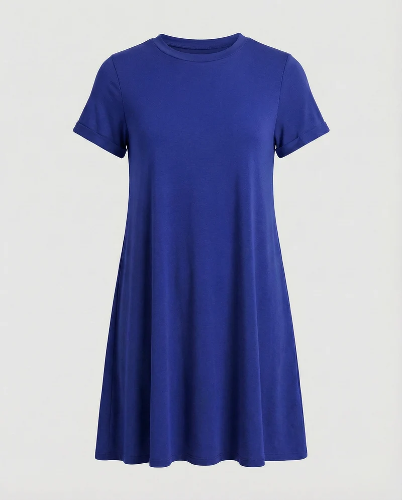 Damen lässiges A-Linien-T-Shirtkleid