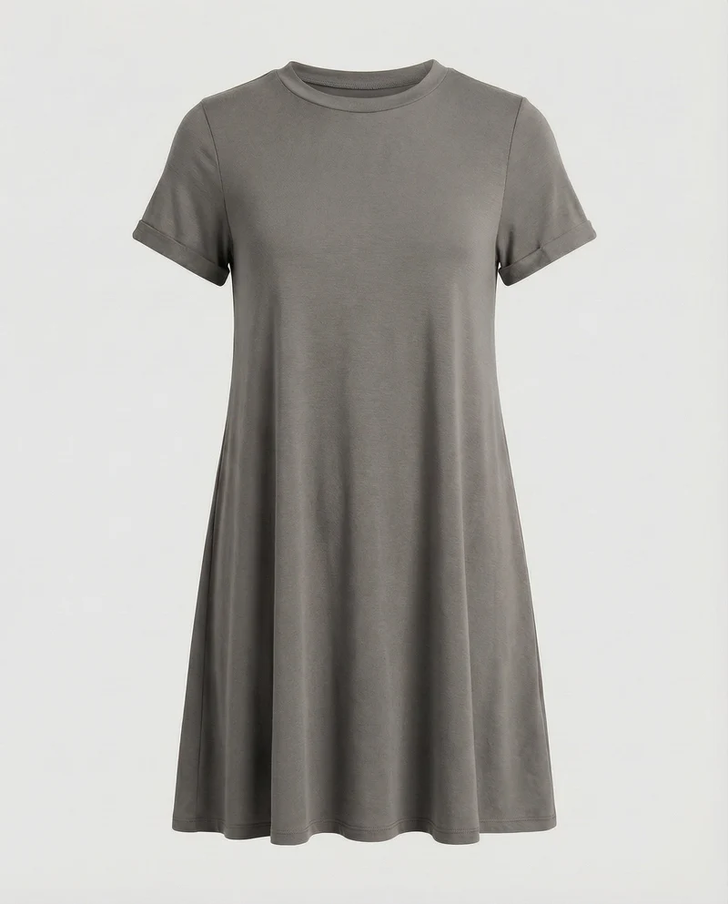 Damen lässiges A-Linien-T-Shirtkleid