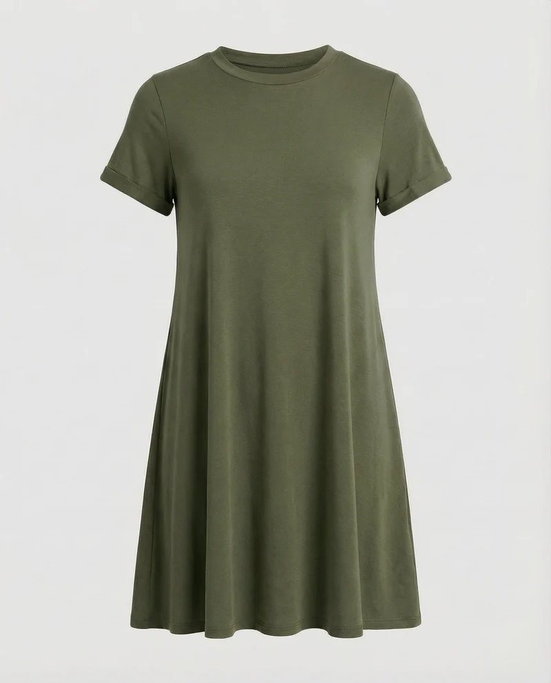 Damen lässiges A-Linien-T-Shirtkleid