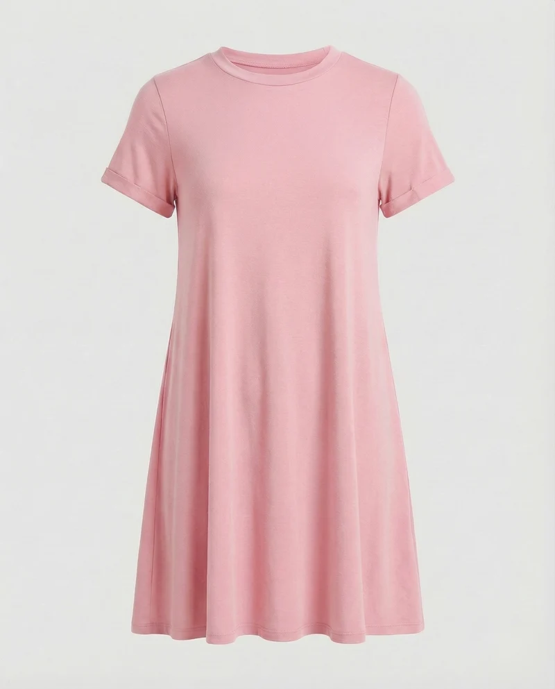 Damen lässiges A-Linien-T-Shirtkleid