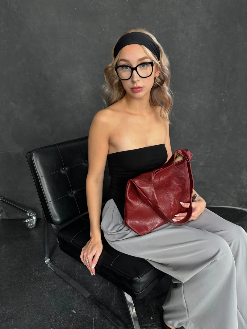 Distressed Vegan Leather Tote