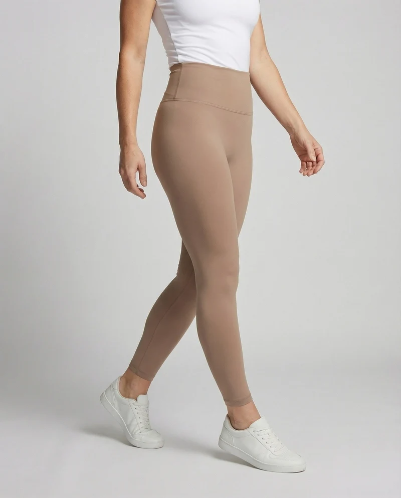 Damen hochgeschnittene Kompressions-Leggings mit Mikrostretch