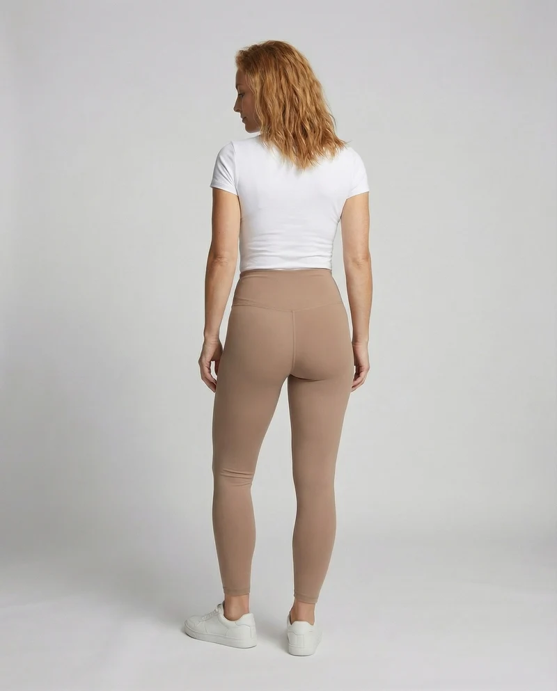 Damen hochgeschnittene Kompressions-Leggings mit Mikrostretch