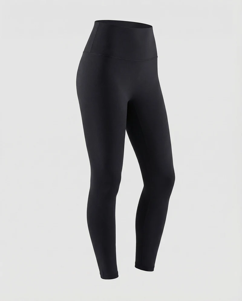 Damen hochgeschnittene Kompressions-Leggings mit Mikrostretch