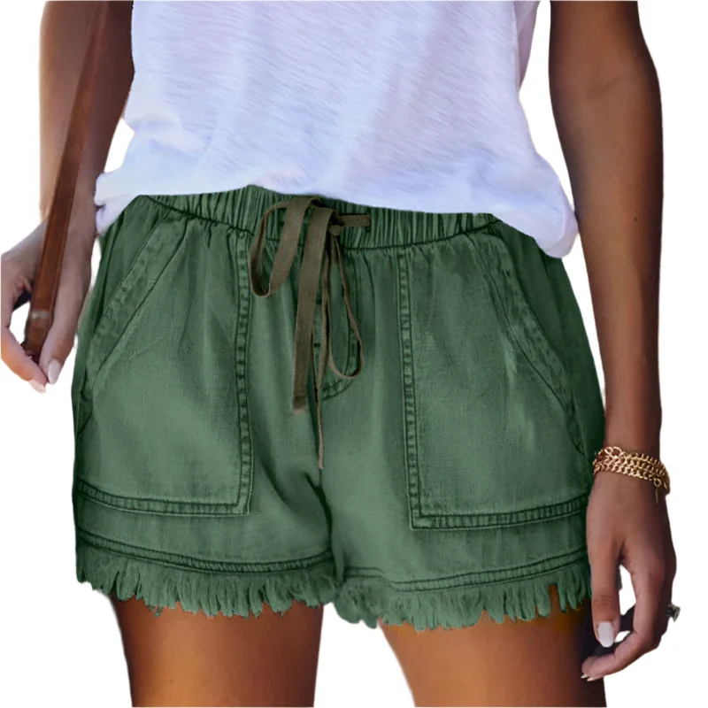 High-Waist Denim-Shorts