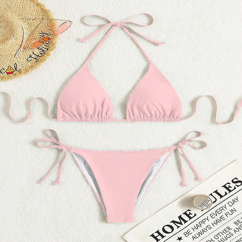 Damen Triangel-Bikini mit verstellbaren BindNord Taschenändern und elegantem Schnitt