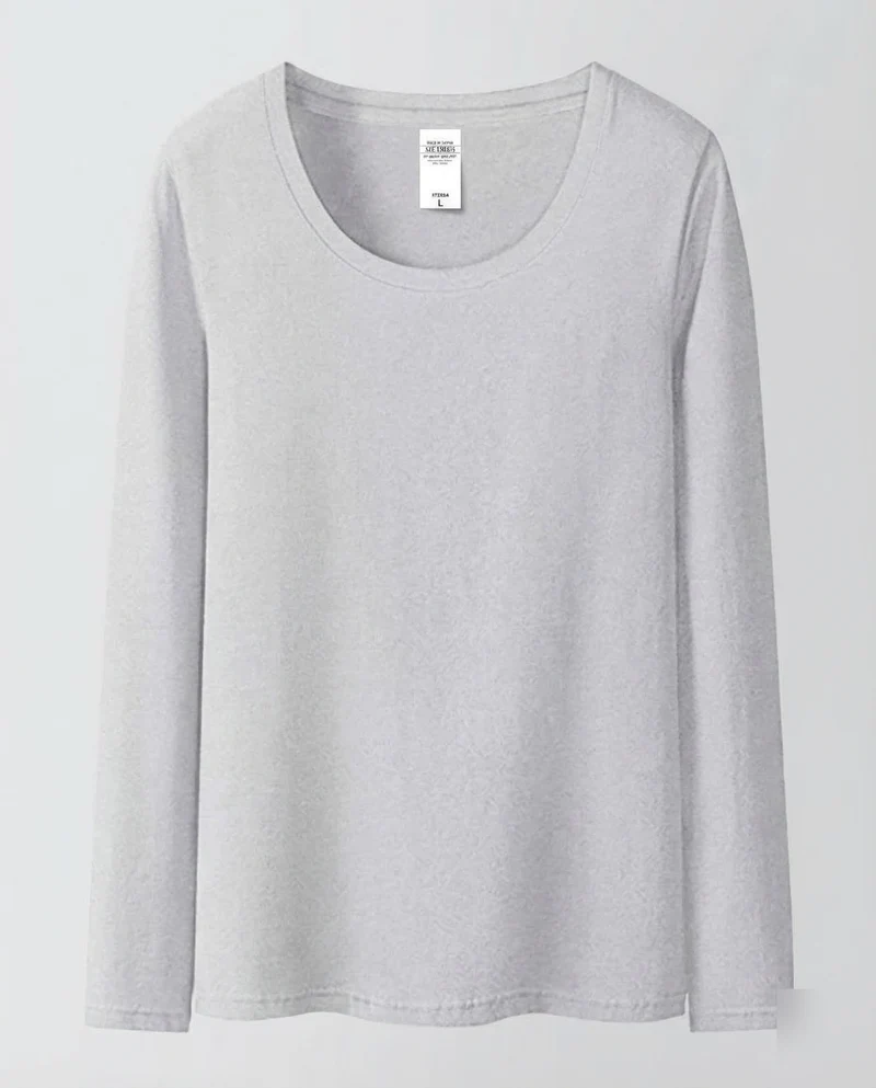 Damen Ausgestelltes Langarmshirt Baumwolljersey
