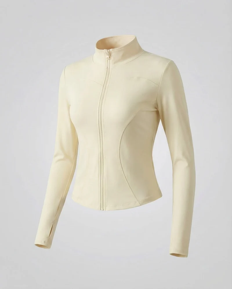 Damen Figurbetonte Stretch-Sportjacke
