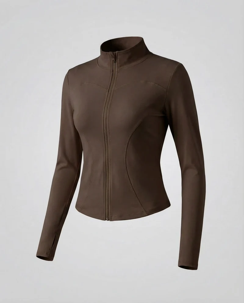 Damen Figurbetonte Stretch-Sportjacke