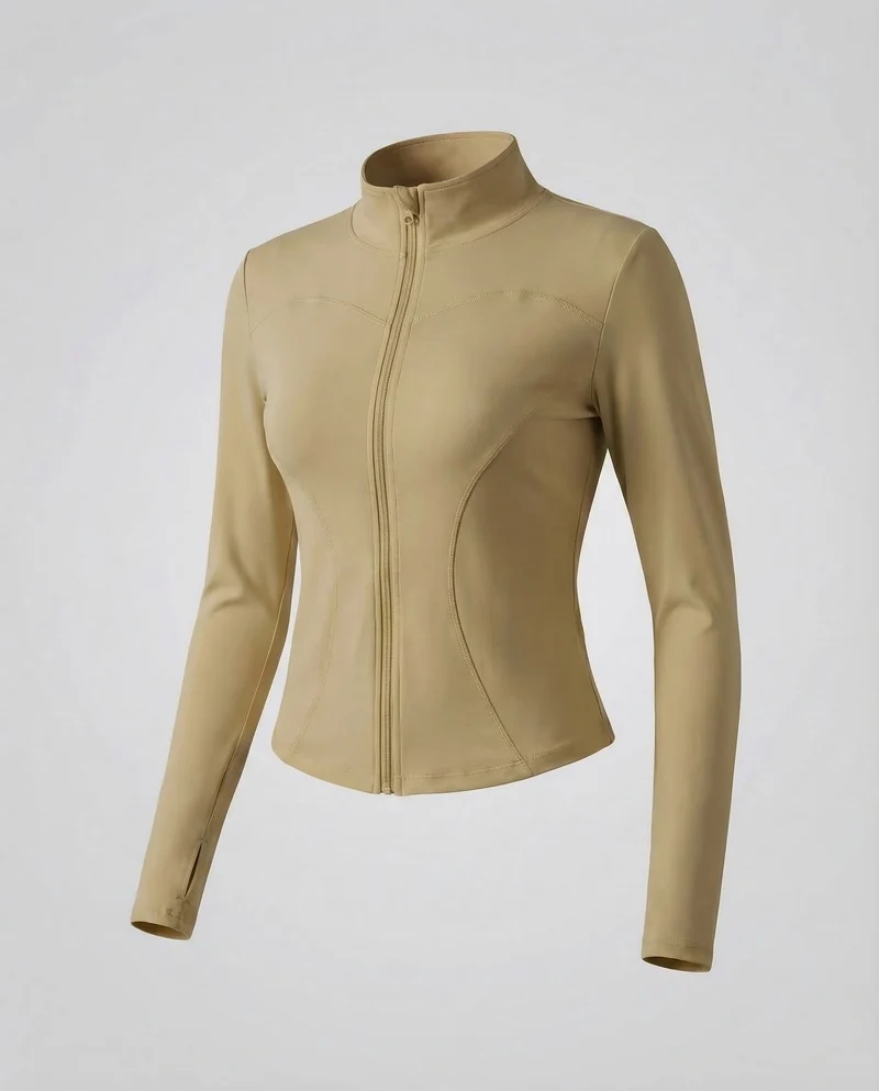 Damen Figurbetonte Stretch-Sportjacke