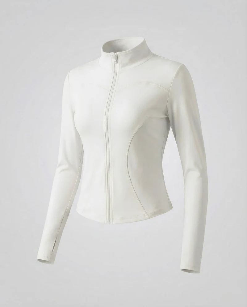 Damen Figurbetonte Stretch-Sportjacke