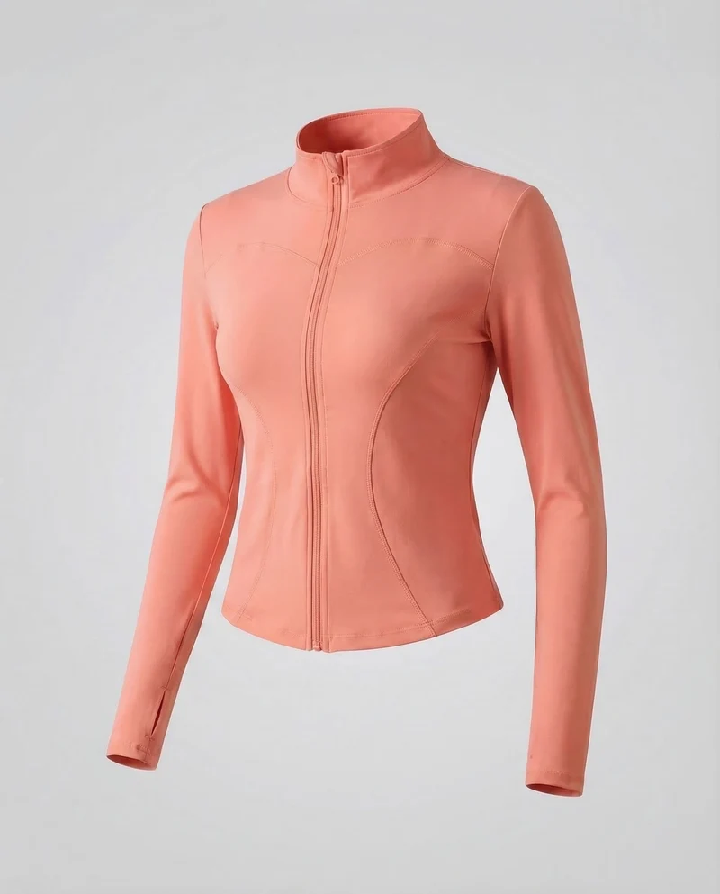 Damen Figurbetonte Stretch-Sportjacke
