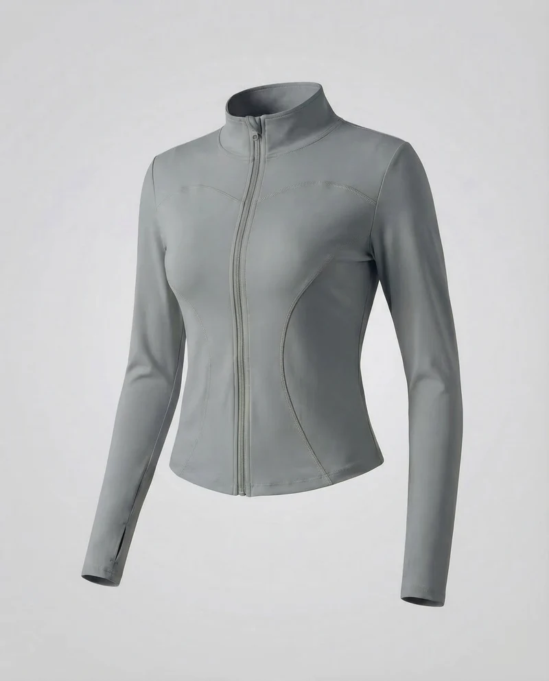 Damen Figurbetonte Stretch-Sportjacke
