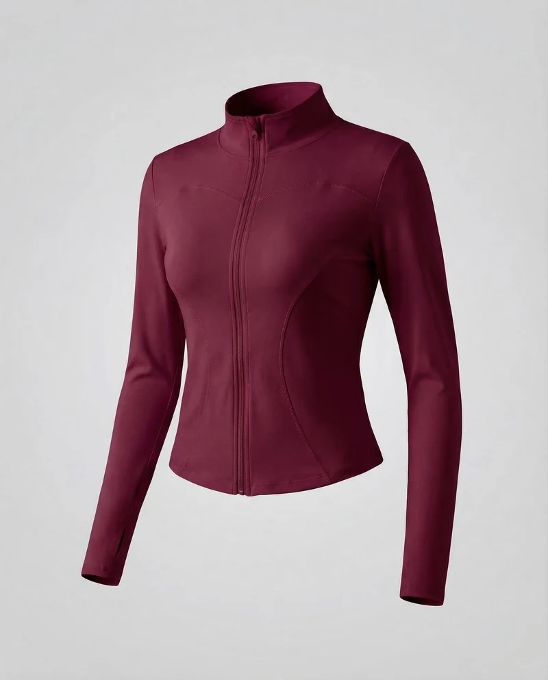 Damen Figurbetonte Stretch-Sportjacke