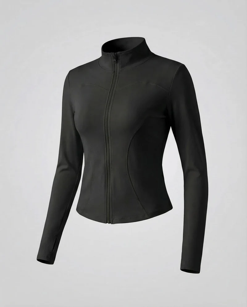 Damen Figurbetonte Stretch-Sportjacke