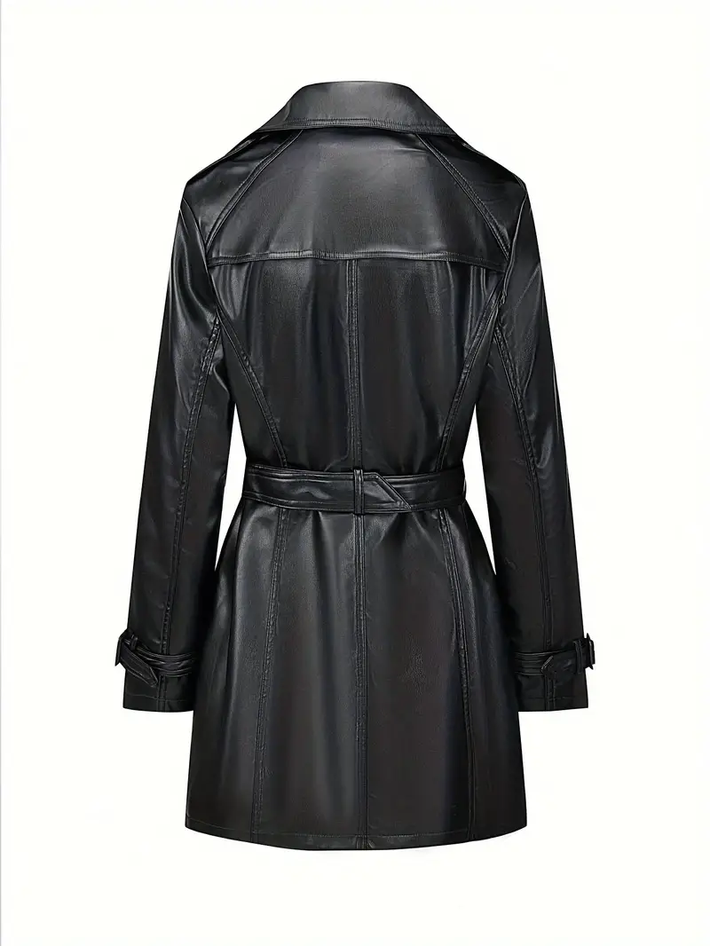 Nord Taschen | Trenchcoat - stilvolle lange schwarze Damenjacke