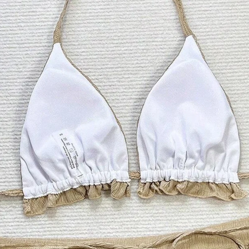 Damen Triangel-Bikini-Set mit lässigen Shorts