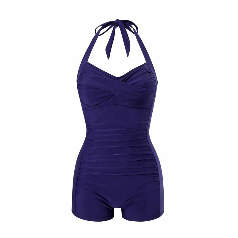 Damen Einteiler Badeanzug mit halterneck Design und moderner Passform
