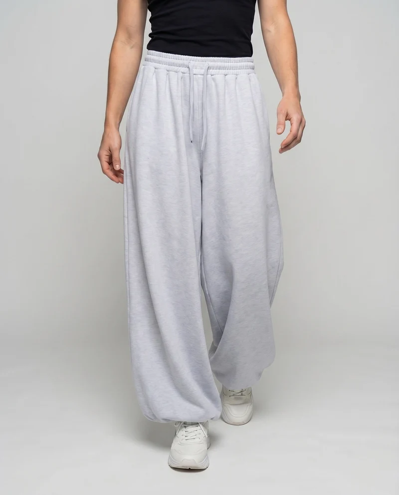 Damen Modische Ballonförmiger Saum MischgewNord Taschene Volumenhose