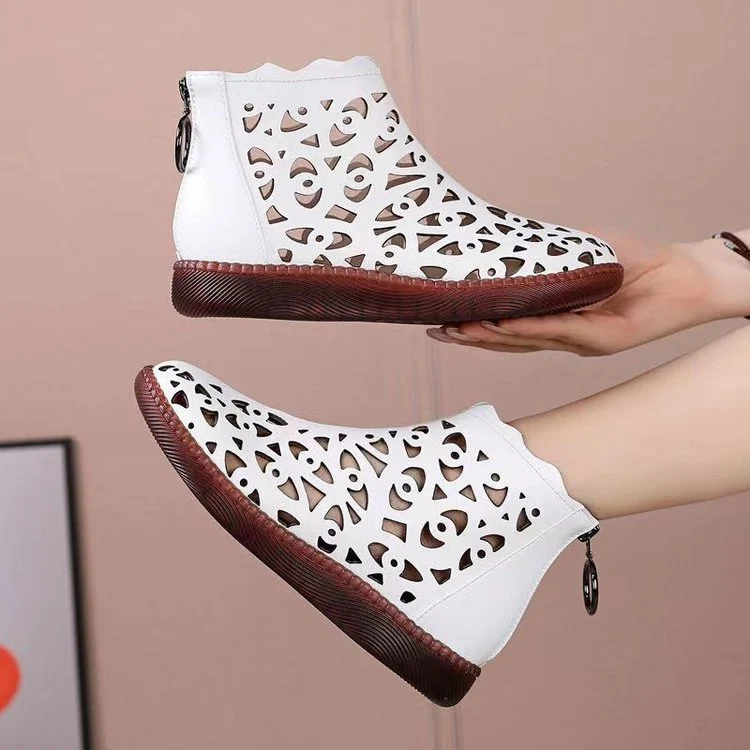 Damen Elegante und atmungsaktive Ankle Boots mit Cut-Out Design