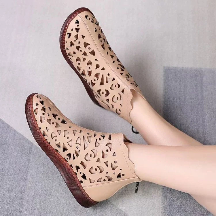 Damen Elegante und atmungsaktive Ankle Boots mit Cut-Out Design