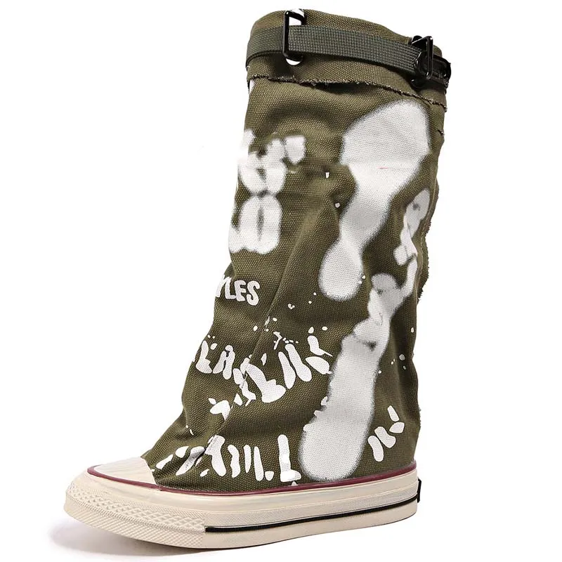 Modische Retro-Stiefel für Damen, flach & lässig