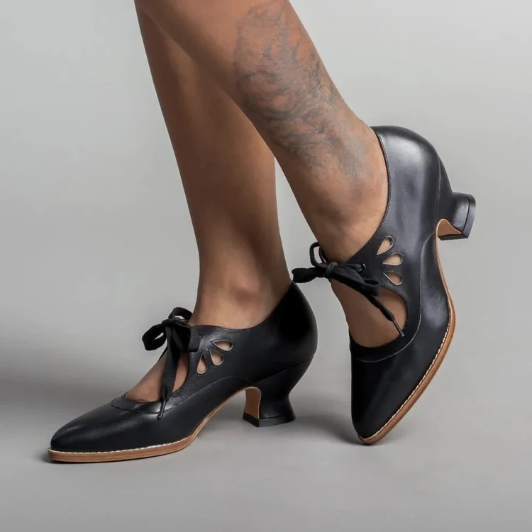 Damen elegante Tanzschuhe mit modischem Schnür-Design
