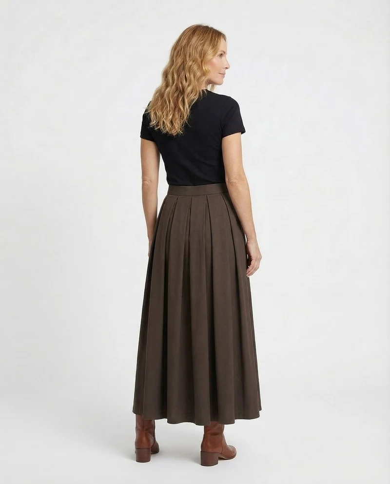 Damen Maxirock Lagen Schlitz