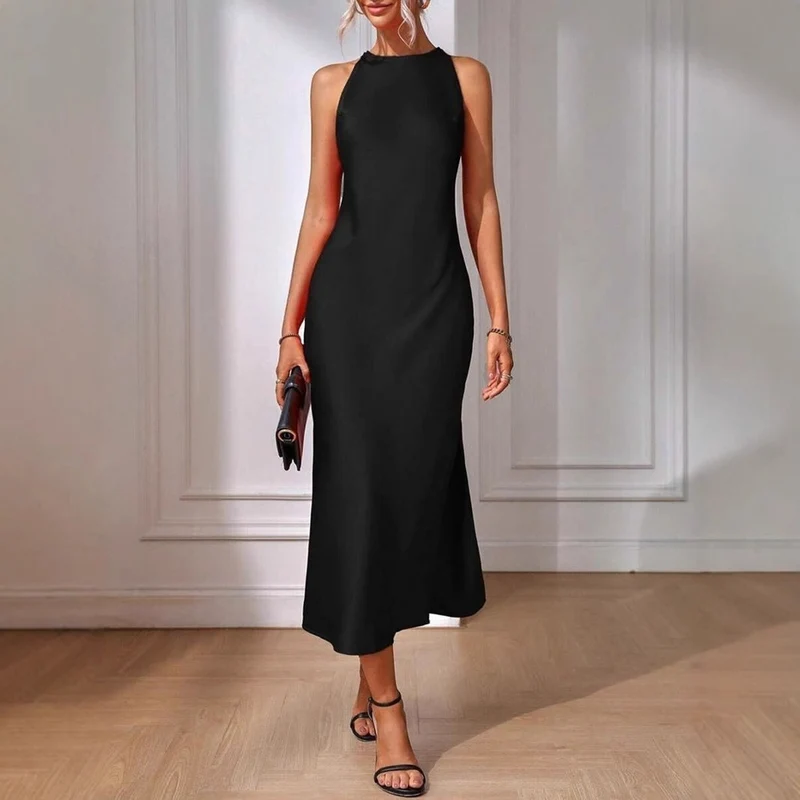 Damen Elegantes Maxikleid mit schmalem Träger und körpernahem Schnitt Nord Taschen