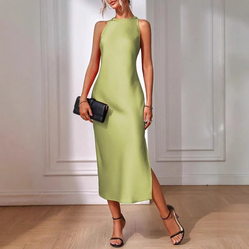 Damen Elegantes Maxikleid mit schmalem Träger und körpernahem Schnitt Nord Taschen