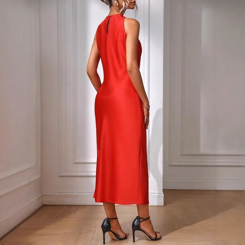 Damen Elegantes Maxikleid mit schmalem Träger und körpernahem Schnitt Nord Taschen